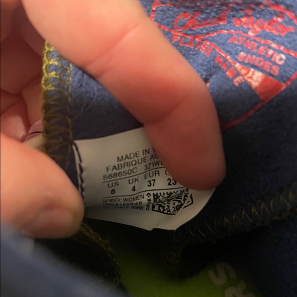 Converse Chuck Taylor All Star Move Platform Navy Sneakers Leather Size 6 - Picture 7 of 7